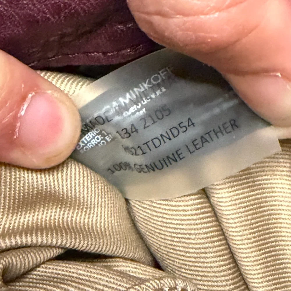 Rebecca Minkoff Darren Top Zip Shoulder Bag  Oxblood 100% Genuine Leather Gold - Picture 7 of 16